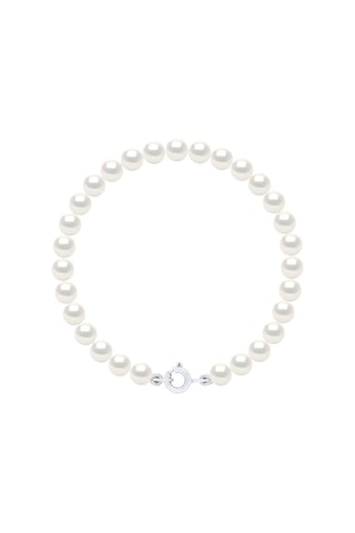 Bracelet  Or blanc et perles de culture