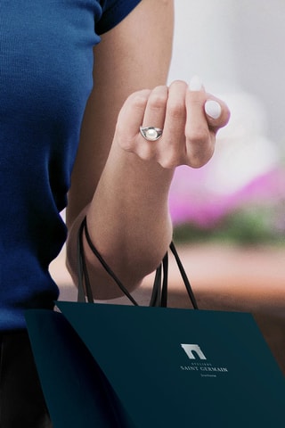 Bague Argent et perle de culture d'eau douce