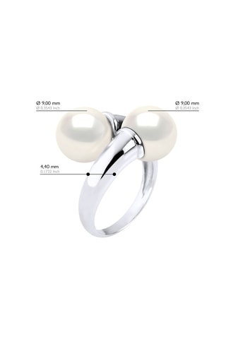 Bague Argent et perles de culture d'eau douce