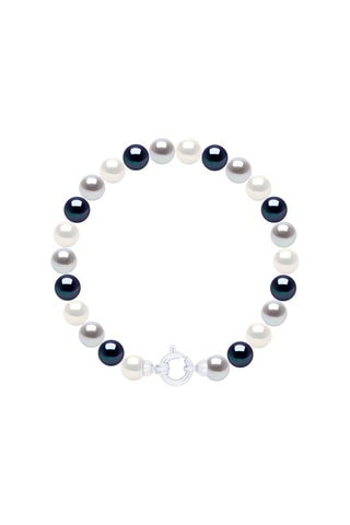 Bracelet  Or blanc et perles de culture