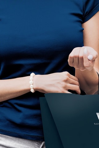 Bracelet  Or jaune et perles de culture