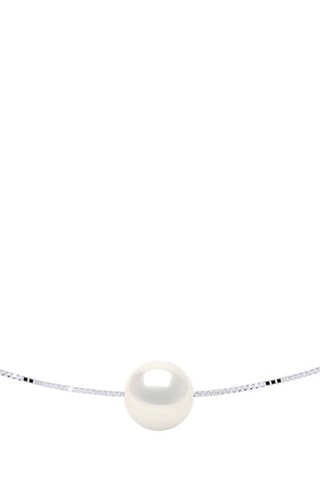 Collier Or blanc et perle de culture d'eau douce