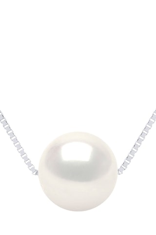 Collier Or blanc et perle de culture d'eau douce
