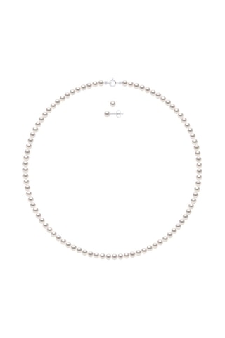 Parure Or blanc et perles de culture