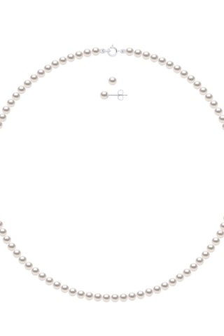 Parure Or blanc et perles de culture