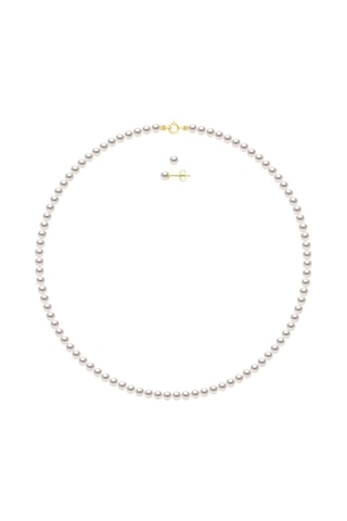 Parure Or jaune et perles de culture