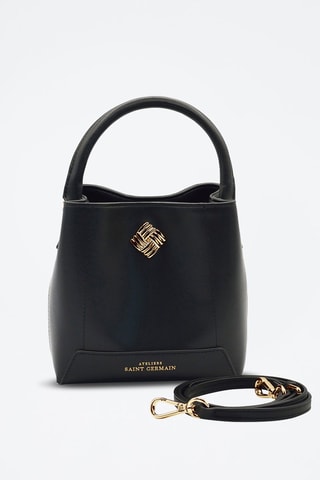 Sac seau en cuir vegan Auteuil - Noir
