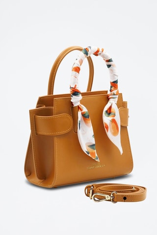 Sac à main en cuir vegan Passy - Marron