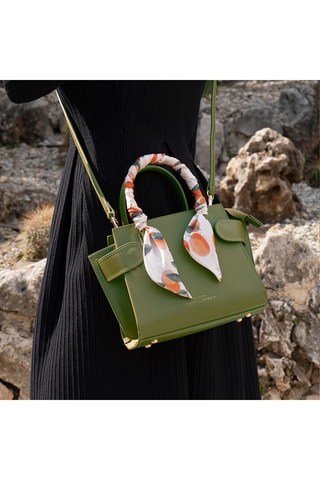 Sac à main en cuir vegan Passy - Vert
