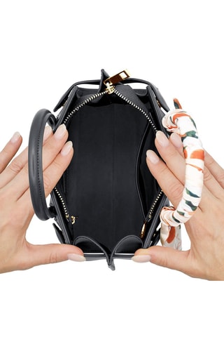 Sac à main en cuir vegan Passy - Noir