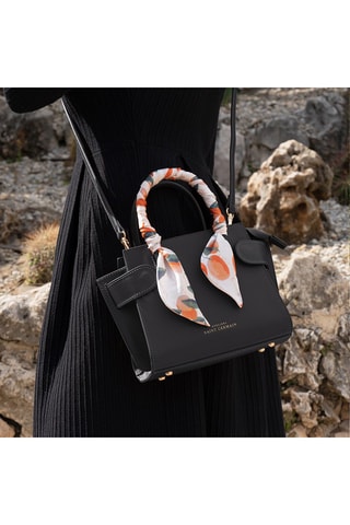 Sac à main en cuir vegan Passy - Noir