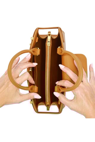 Sac à main en cuir vegan Massy - Marron