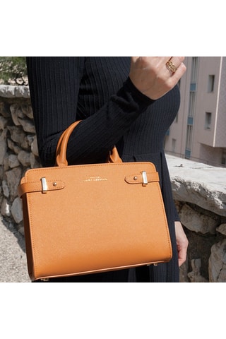 Sac à main en cuir vegan Massy - Marron