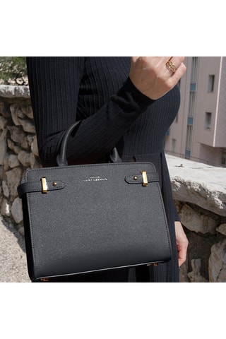 Sac à main en cuir Massy - Noir