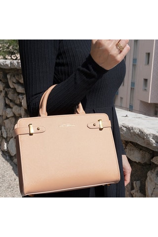 Sac à main en cuir vegan Massy - Beige
