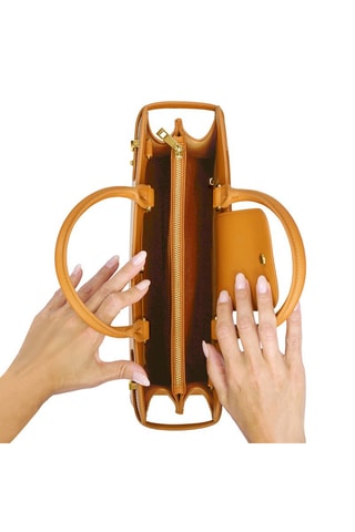 Sac à main en cuir vegan Orsay - Marron