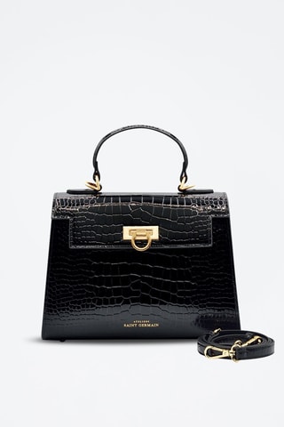 Sac à main en cuir Cannes - Noir