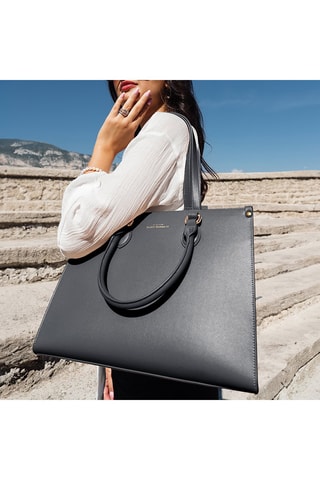 Sac à main en cuir vegan Cabourg - Noir