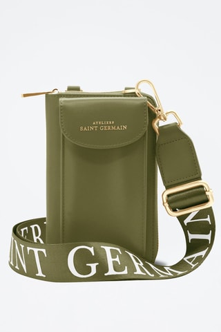 Pochette de téléphone en cuir - Noir