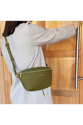 Sac banane en cuir - Vert