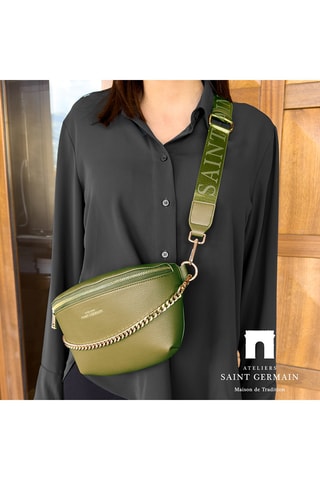 Sac banane en cuir - Vert