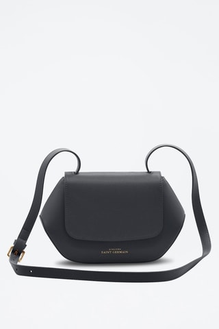 Sac bandoulière en cuir vegan Saint-Germain - Noir