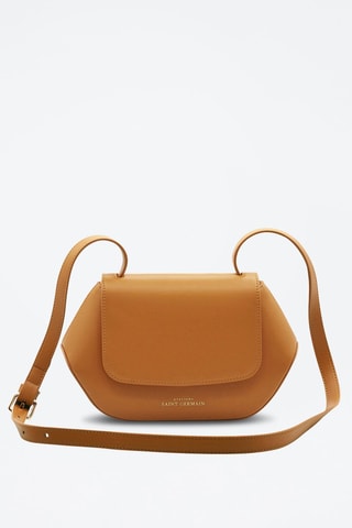 Sac bandoulière en cuir vegan Saint-Germain - Marron