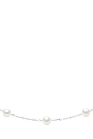 Collier Or blanc et perles de culture d'eau douce