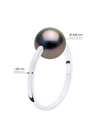 Bague Or blanc et perle de culture d'eau douce
