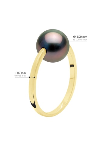Bague Or jaune et perle de culture d'eau douce