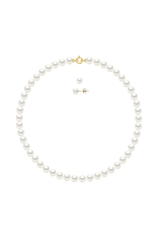 Parure Or jaune et perles de culture