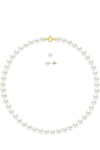 Parure Or jaune et perles de culture