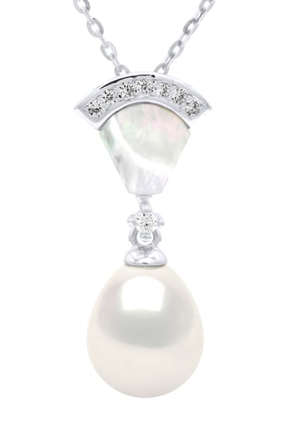 Collier - Argent, perle de culture et nacre