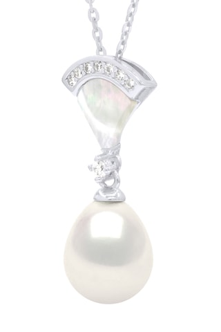 Collier - Argent, perle de culture et nacre