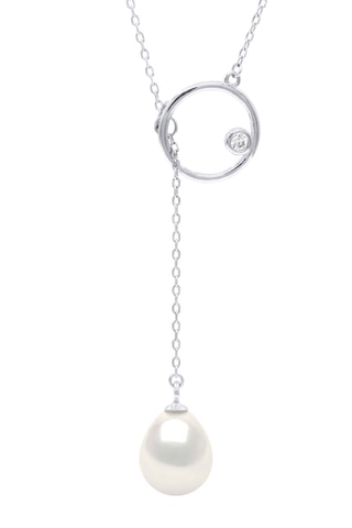 Collier - Argent plaqué et perle de culture