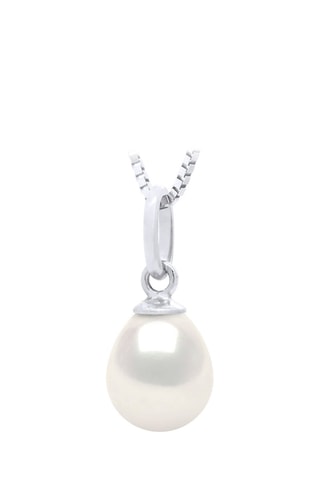 Pendentif Or blanc et perle de culture