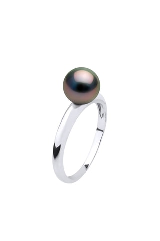 Bague Or blanc et perle de culture d'eau douce