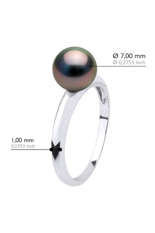 Bague Or blanc et perle de culture d'eau douce
