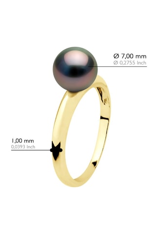 Bague Or jaune et perle de culture d'eau douce