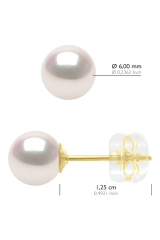 Puces Or jaune et perles de culture