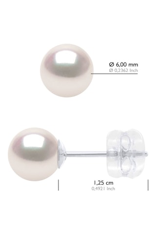 Puces Or blanc et perles de culture
