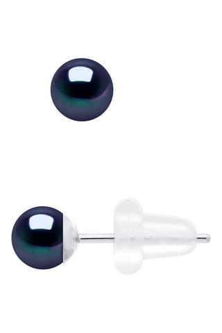 Puces Or blanc et perles de culture