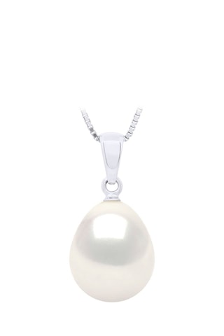 Pendentif Or blanc et perle de culture