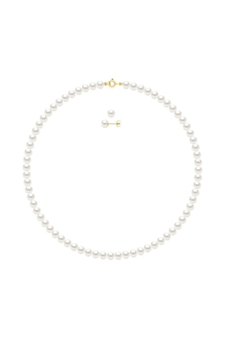 Parure Or jaune et perles de culture