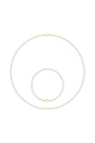 Parure Or jaune et perles de culture