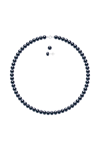 Parure Or blanc et perles de culture