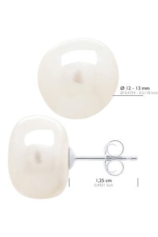 Puces Or blanc et perles de culture
