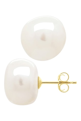 Puces Or jaune et perles de culture