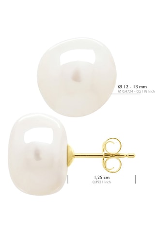 Puces Or jaune et perles de culture