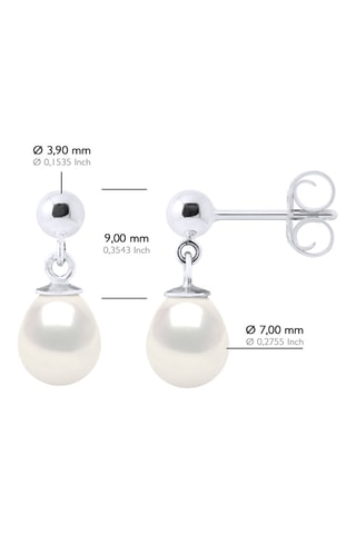 Boucles d'oreilles Or blanc et perles de culture